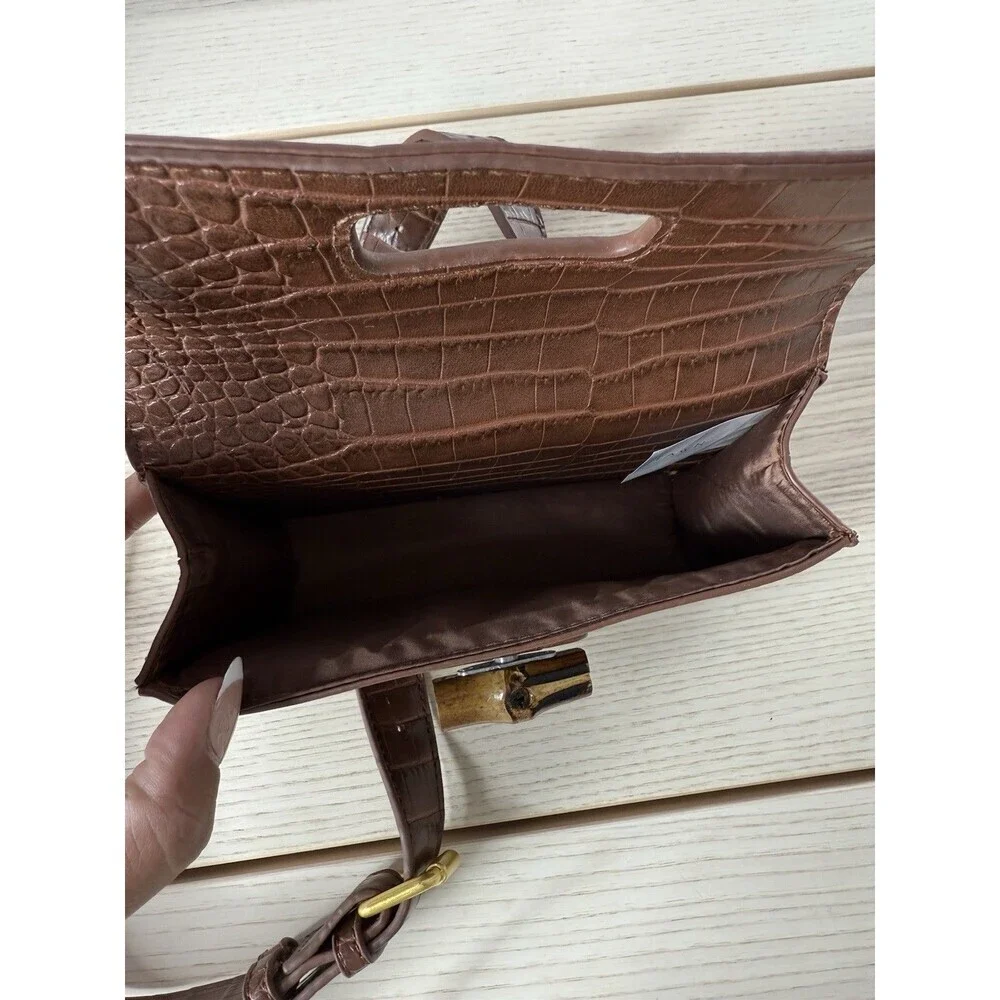Fawn Design lock leather exterior mini bags brown bohemian
